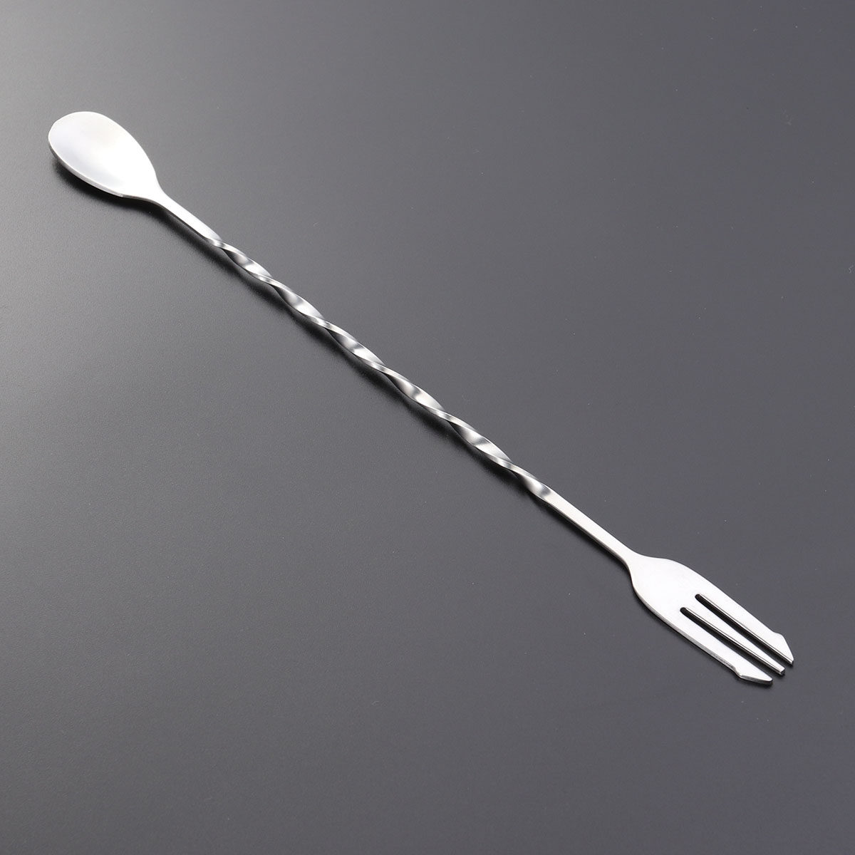 Bar Spoon Twisted - Twisted Spoon Mixing Fork 304 Stainless