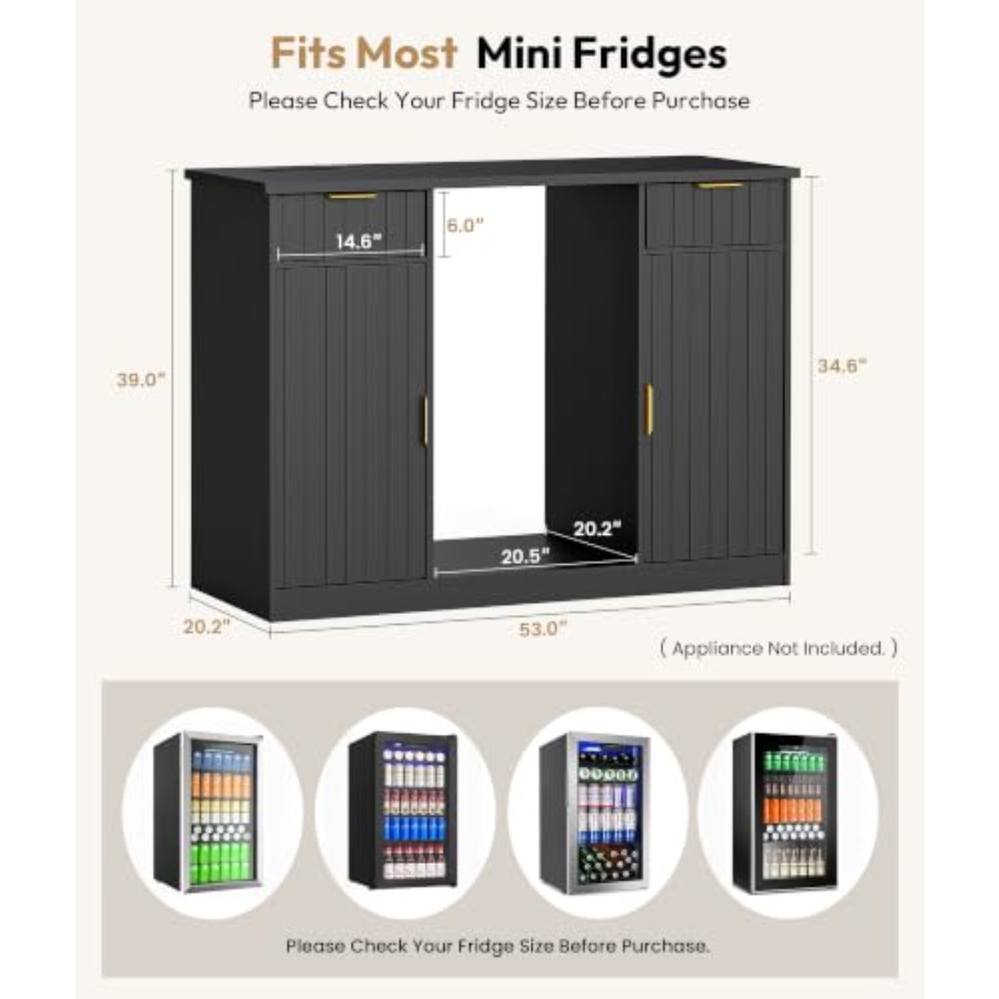 53 Coffee Bar Cabinet with Min - Home Bar And Fridge review and price