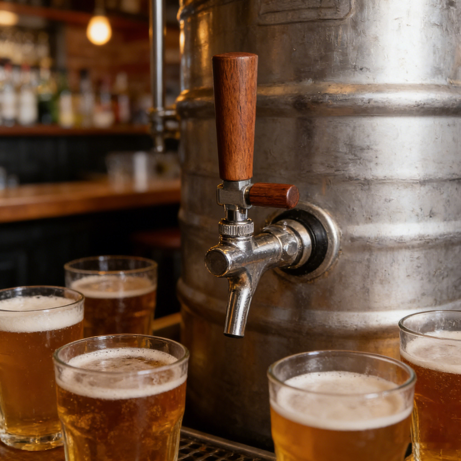 Rustic Wooden Beer Tap Handle  - Home Bar And Restaurant review and price